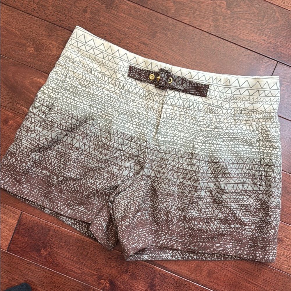 NWOT Coquille Anthropologie Ombre Cotton Linen Pocket Chino Shorts 4